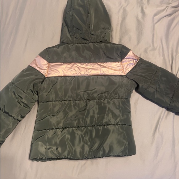 Green Jessica Simpson puffer coat- size 7/8 - Picture 8 of 10